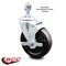 Service Caster 5 Inch Hard Rubber Wheel Swivel 1/2 Inch Threaded Stem Caster with Brake SCC SCC-TS20S514-HRS-TLB-121315 - alternate 2